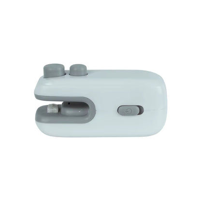 All-In-One USB Bag Sealer with Magnetic Back & Slide-Out Cutter, Press Seal&Cut Buttons Portable Heat Closer for Snack Bags