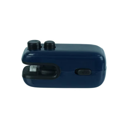 All-In-One USB Bag Sealer with Magnetic Back & Slide-Out Cutter, Press Seal&Cut Buttons Portable Heat Closer for Snack Bags
